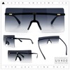 Oversize Rimless Shield Square Rectangle Large Sunglasses Black - Smoke