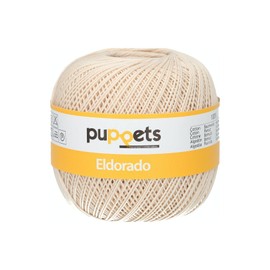 Puppets Eldorado Strength 10 4574010-04269 Beige Crochet Yarn, 100% Cotton