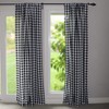 lovemyfabric Gingham/Checkered 100% Polyester Curtain Window Treatment/Decor Panel-Black and White