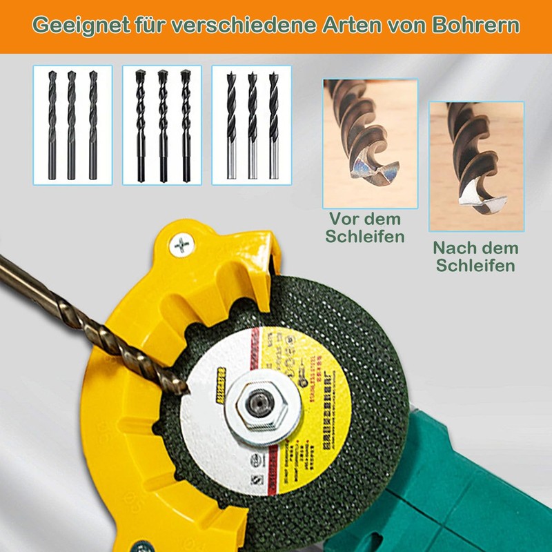 KEWAYO Drill Sharpener for Angle Grinder - Universal Sharpener 4-12