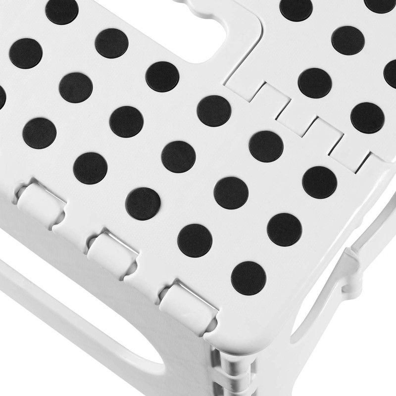 Casafield 9" Folding Step Stool with Handle, White - Portable