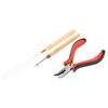 Hair Extension Tool Kit with Silicone Rings Crochet Pulling Hook