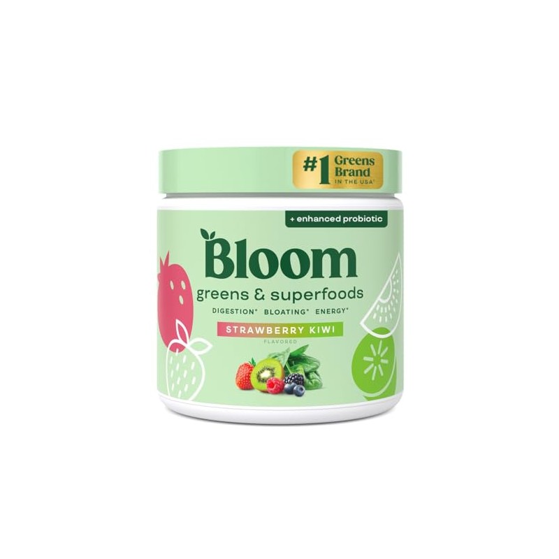 Bloom Jugo Verde en Polvo Sabor Fresa-Kiwi 181 Gramos 30