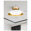 kudos White and Gold Ceiling Light Fixture 2 Pack, LED