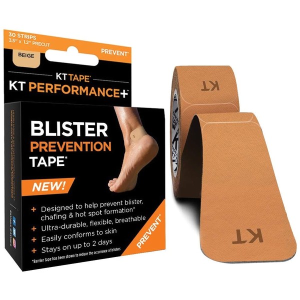 KT Tape Blister Prevention Tape, Precut 3.5 Inch Strips, Beige