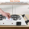 Electric Hot Plate, 2000W Countertop Double Burner with Adjustable Temperature