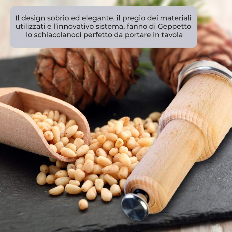 Mastertec Nutcracker and Almond Geppetto ; Almond Crusher in Wood