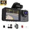 Unbranded 4K Dual Lens Car DVR Camera Dash Cam Front/Rear/Ins