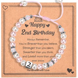 Gifts for 2 Year Old Girls, Birthday Bracelet for Two Year Old Girl Gifts, Adjustable Bracelets Birthday Gift Ideas for Daughter Niece Granddaughter Sister Girls, Best Gifts for 2 Year Old Girl