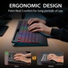 Hamile Wireless Keyboard and Mouse Combo, RGB Backlit, Ergonomic Wrist