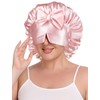 Sese Code Bonnet With Eye Mask Attached Satin Bonnets With
