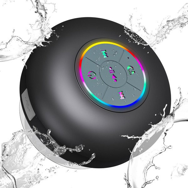 Large Suction Cup Waterproof Bluetooth Speaker LED Light Light Waterproof
