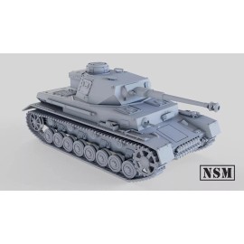 Bolt Action NSM German Panzer IVG, For Bolt Action, Achtung Panzer - 1/48th Primed