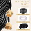 JaGely 8 Pcs Brass Gold Garden Hose Adapter Include 4