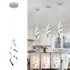 Modern Led Pendant Light Fixture, 15W Chrome Spiral Led Chandelier