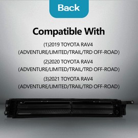 Perfit Liner Active Grille Shutter Black, Radiator Shutter No motor, Compatible with 2019-2021 TOYOTA RAV4 Grille air intake ADVENTURE|LIMITED|TRAIL|TRD OFF-ROAD, Replacement For TO1206103 530190R010
