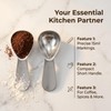 2PCS Stainless Steel Coffee Scoop Measuring Spoons Set Short Handle