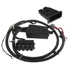 X AUTOHAUX in-Dash Auxiliary Upfitter Switch Panel Kit for Ford F250 F350 F450 F550 Super Duty 2005 2006 2007 5C3Z-14A303-AA 5C3T-14A303-AJ Switch Box Wire Harness Wiring Jumper Kit Black