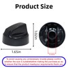 Upgraded 4 Pack Black Control Knobs with 12 Adapters Compatible