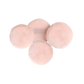 FOMIYES Loose Powder Puff Makeup Sponge Puff 4pcs Round Non-fluorescer for Gentle Foundation Application for Salon Home