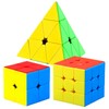 CFMOUR Speed Cube Set - Moyu Meilong 2x2x2 3x3x3 Pyramid