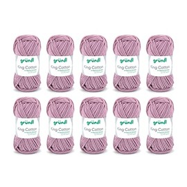 Gründl King Cotton 1 Pack 10 x 50g Ball Knitting Wool/Yarn 55% Polyacrylic and 45% Egyptian Combed Cotton, 28 x 31 x 7 cm