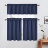 LinTimes Short Curtains 30 Inches Long for Bathroom Set 2