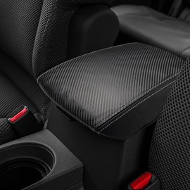 INTGET - Funda para reposabrazos de consola central para Nissan Frontier 2005-2021, accesorios Nissan Xterra 2005-2015, accesorios de fibra de carbono, protector de reposabrazos medio, cubierta de la tapa de la consola (fibra de carbono)