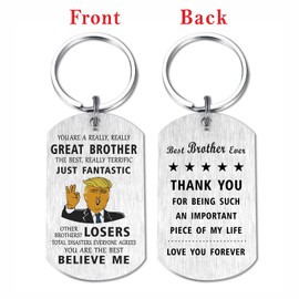 Gifts for Brother Adult - You Are A Great Brother Keychain from Sister - Best Big Brother Birthday Gifts from Sister - Father's Day Gifts for Brother