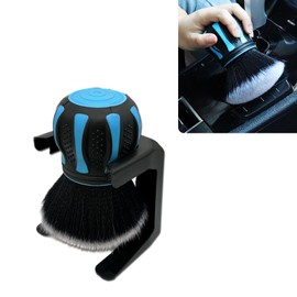 Merdege Car Interior Brush, Soft Bristles with Storage Rack, Car Beauty Tools, Car Detailing Brush Kit, Suitable for Most Cars (Blue)