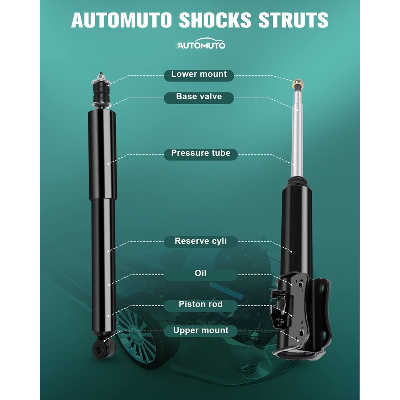 AUTOMUTO Front & Rear Shock Absorber - Fits Tracker (98-04),