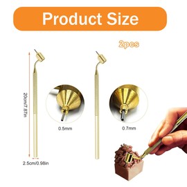 Set of 2 Fluid Writer Pens, Fine Line Paint Pen, Car Paint Repair, Paint Applicator Pen, Fine Line Painting Pen, Stone Chip Repair Kit, Paint for Cars, Crafts, Cabinets 0.5 mm/0.7 mm