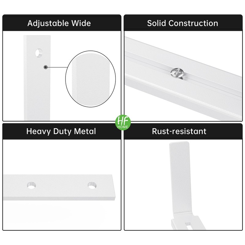 HFHOME 4 PCS Adjustable Planter Box Brackets (6 to 12.5
