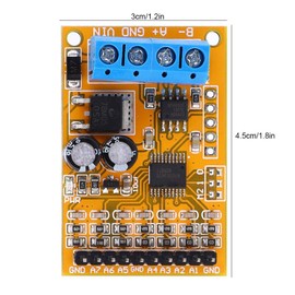 Fafeicy 8-24V 10-15MA Voltage Analog Collector R4AVA07 7 Channel RS485 ADC Modbus RTU 03 06 Function Code 45x30x15mm