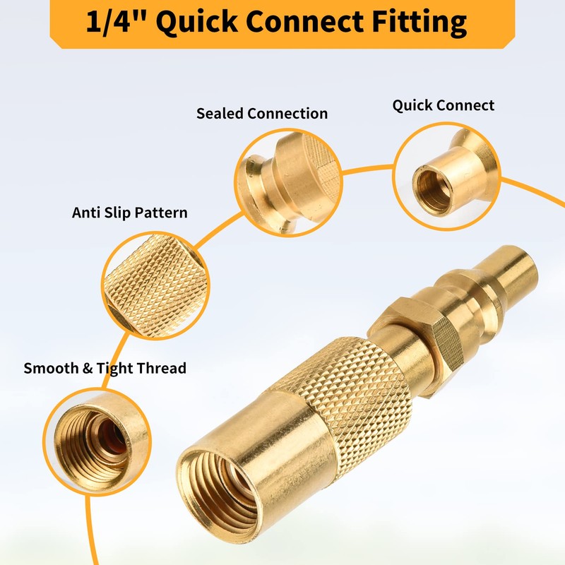 Onlyflame 12FT RV Propane Quick Connect Hose - RV Quick