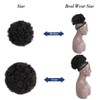 PARXITN Afro Puff Hair Bun Drawstring Ponytail Kinky Curly Synthetic