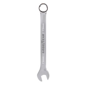 Goodyear 15mm Spanner- Chrome Vanadium Steel| Precision Engineered for Tightening and Loosening Nuts and Bolts| Durable & Corrosion-Resistant Wrench| Essential Hand Tool for Mechanics