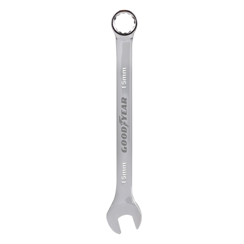 Goodyear 15mm Spanner- Chrome Vanadium Steel| Precision Engineered for Tightening