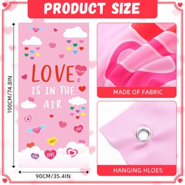 Fanfanwin Valentine's Day Door Cover Classroom Decorations Christian Pink Valentines Door Banner Heart Love Religious Jesus Hanging Backdrop for Church Sunday School Party Decor(Jesus Loves Me)