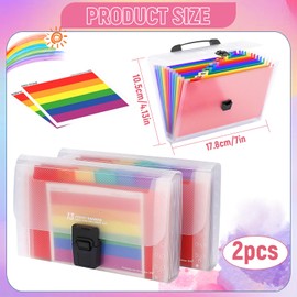 Pack of 2 A6 Expanding File Documents Expanding Folder Arch Folder for Bills Cards Vouchers