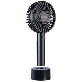 PEARL Mini Ventilator: 2in1-Hand- & Tisch-Ventilator, Akku- & USB-Betrieb, 3-stufig, Ø 95 mm (Mini Ventilator USB, Kleiner Handventilator, Luftkühler Auto)