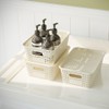 Resze 6 Pack Plastic Storage Baskets with Lids, Breathable Stackable