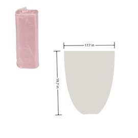 BEAUTOPE 5 Rolls Small Trash Can Bags 4 Gallon Trash Bag Kitchen Trash Bags Small Garbage Bags for Office Home Bedroom Garden Bathroom Trash Can (Pink)