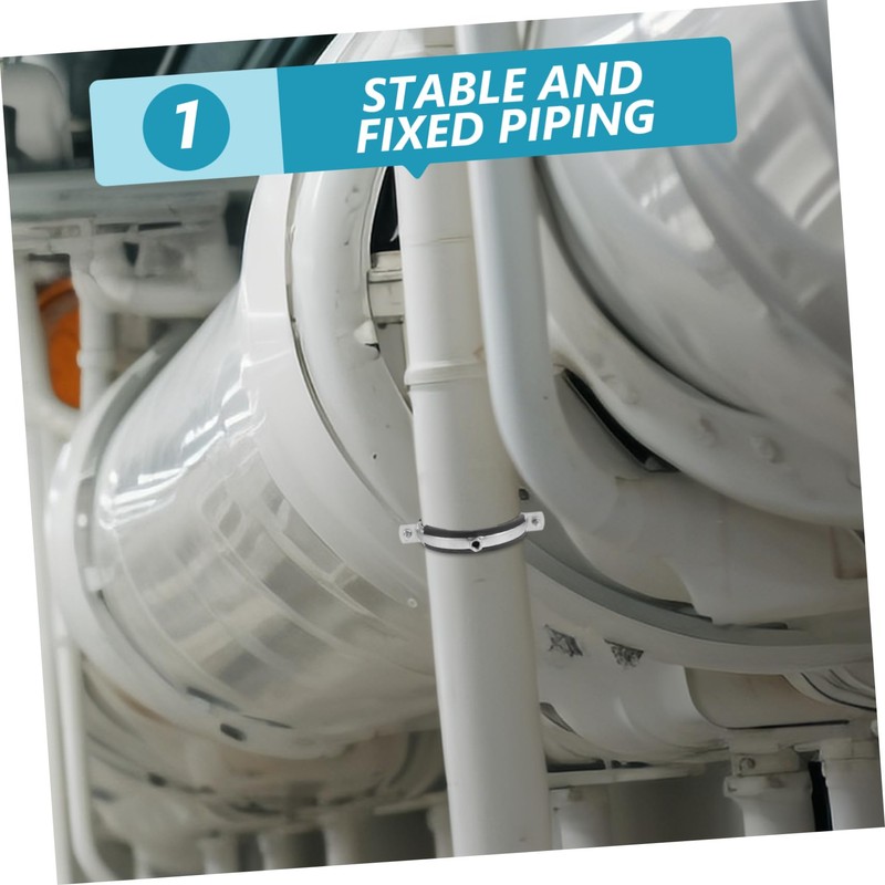 jojofuny 90mm Pipe Clamp Split Ring Hanger Galvanized Steel Wall