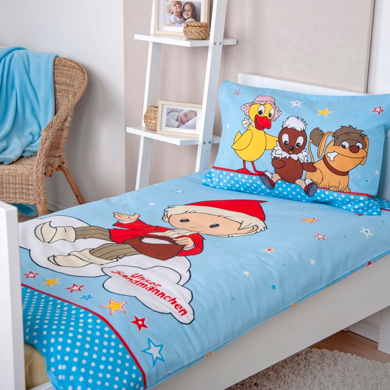 Unser Sandmännchen Bed Linen, Schnatterinchen, Pittiplatsch, Moppi 40 x 60