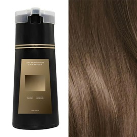 Hair Dye Shampoo Instant Hair Colour Shampoo Hair Dye Colour Shampoo Long-Lasting Colour for Men and Women 200 ml (#Light Brown)
