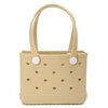 New EVA Waterproof Beach Bag Gummy Pop Style Perforated Storage Travel Tote Bag Soft Waterproof 27x11x21/Red 4ea