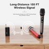 HWWR Wireless Microphones, Professional Dual Karaoke Microphones, Wireless Dynamic Microphone
