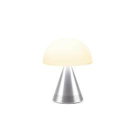 Lexon Mina L Audio 2 in 1 Mushroom Table Lamp and Wireless Bluetooth Speaker, 9 LED Color Mood Lamp for Bedrooms & Living Room & Music Player - Alu Poli