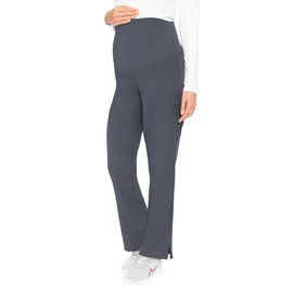 Med Couture Women's Maternity Pant, Pewter, Large Petite
